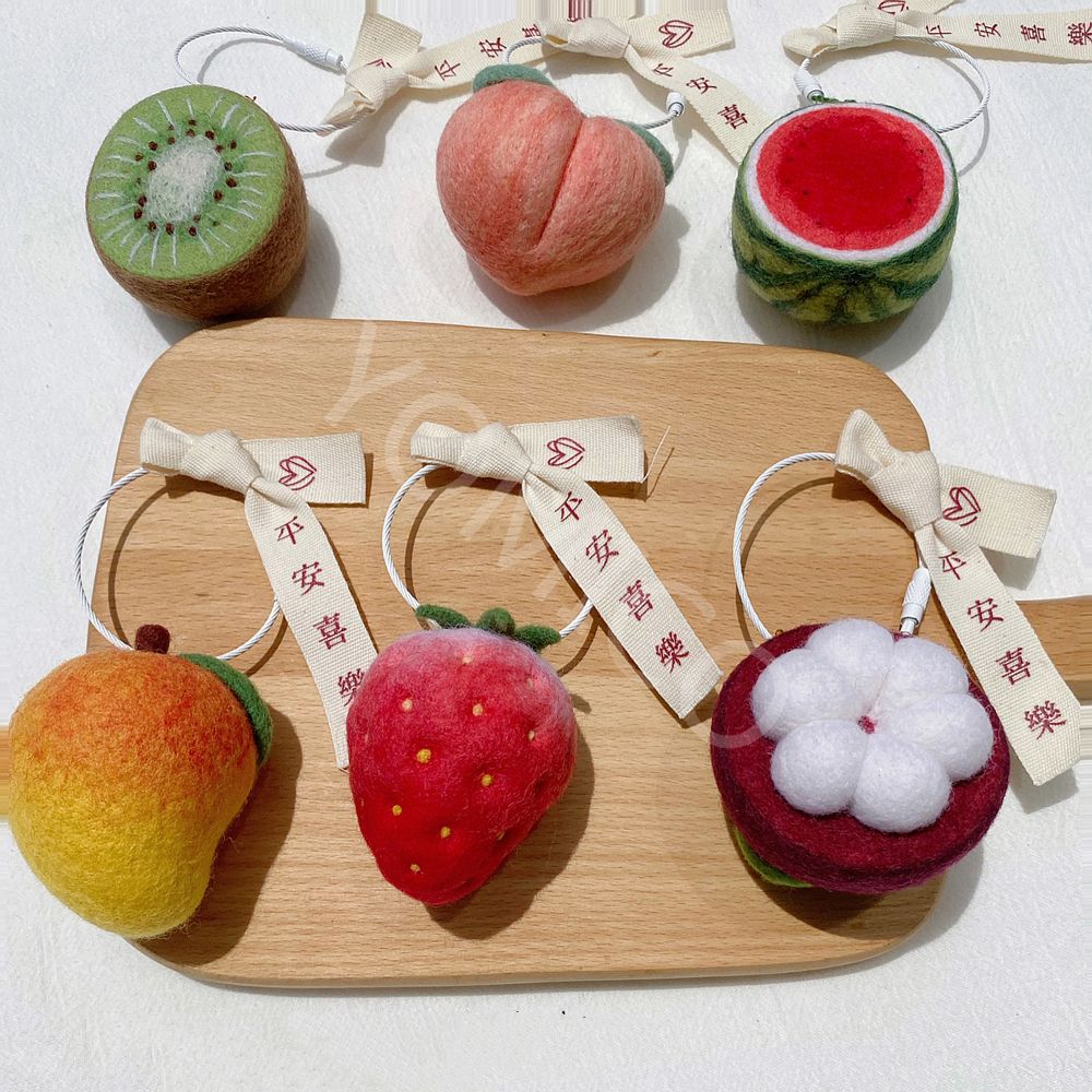 Kit de agujas hechas a mano personalizadas de YOMICO Fruit, juguete de fieltro de aguja de lana, Kit de Material de muñeca, accesorio de Decoración,