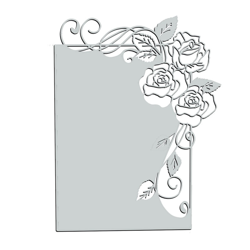 InLoveArts Rose Flower Frame Metal Cutting Dies fo... – Grandado