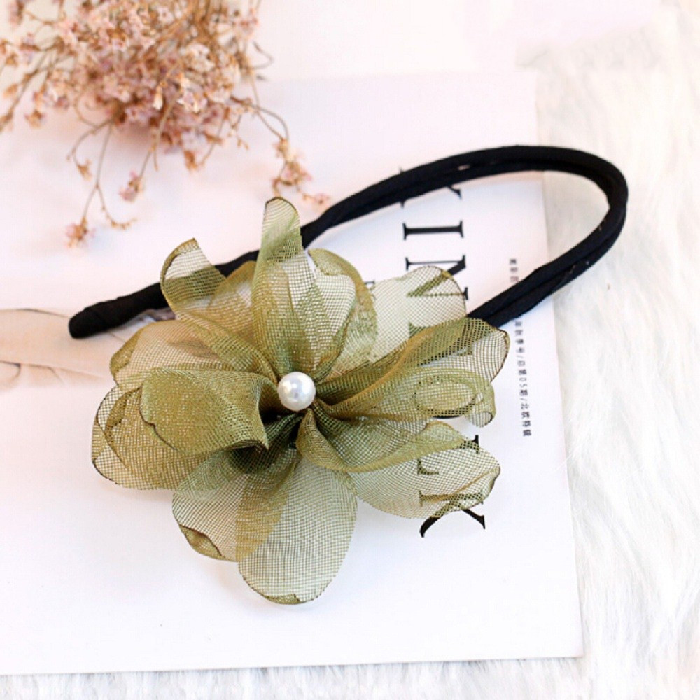 DIY kobieta kwiat pączki skręcać pałąk magiczny przyrząd robić koka z włosów producent narzędzie robić układania włosów peruka perłowa akcesoria: zielony