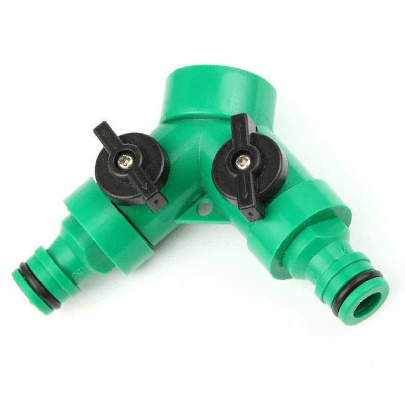 Plastic 1/2 Inch Garden Irrigation 2 Way Splitter Connector Water Hose Quick Adaptor Garden Accessories