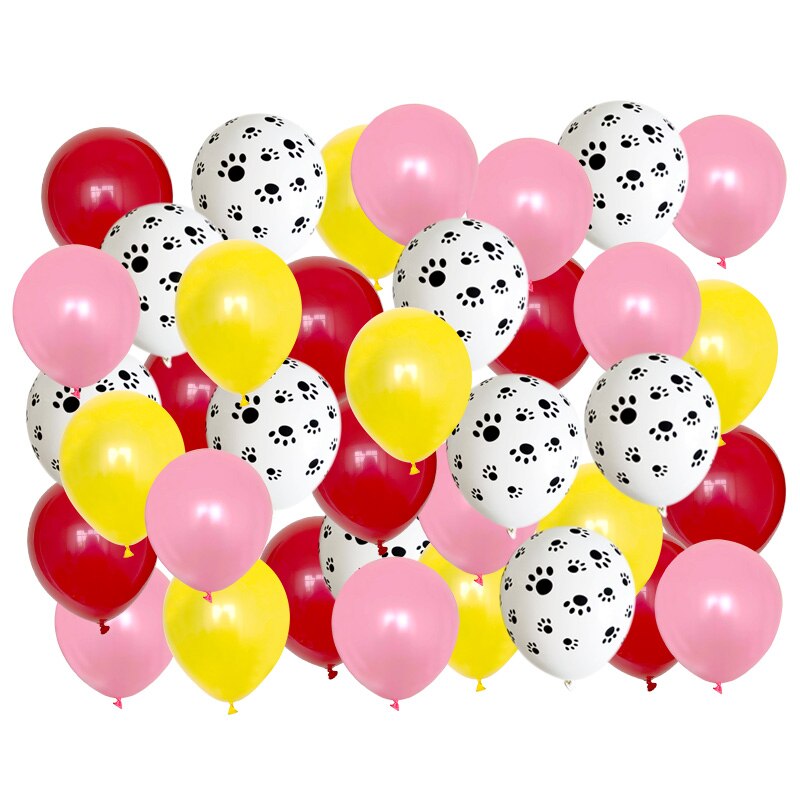 40 stk mix 12 '' kæledyr hund pote latex balloner dyr tema fest indretning børn klassisk legetøj globos helium luft oppustelige bolde forsyning: I alle regnbuens farver