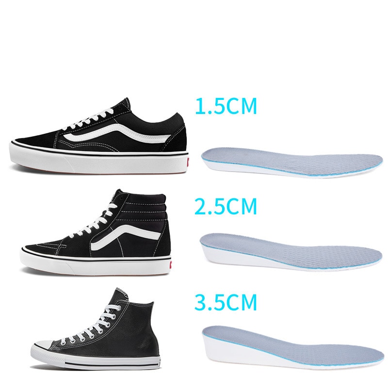 Hoogte Toename Inlegzolen Voor Mannen/Vrouwen 1.5/2.5/3.5 Cm Up Invisiable Arch Ondersteuning Orthopedische Inlegzolen Shock absorptie Eva Materiaal