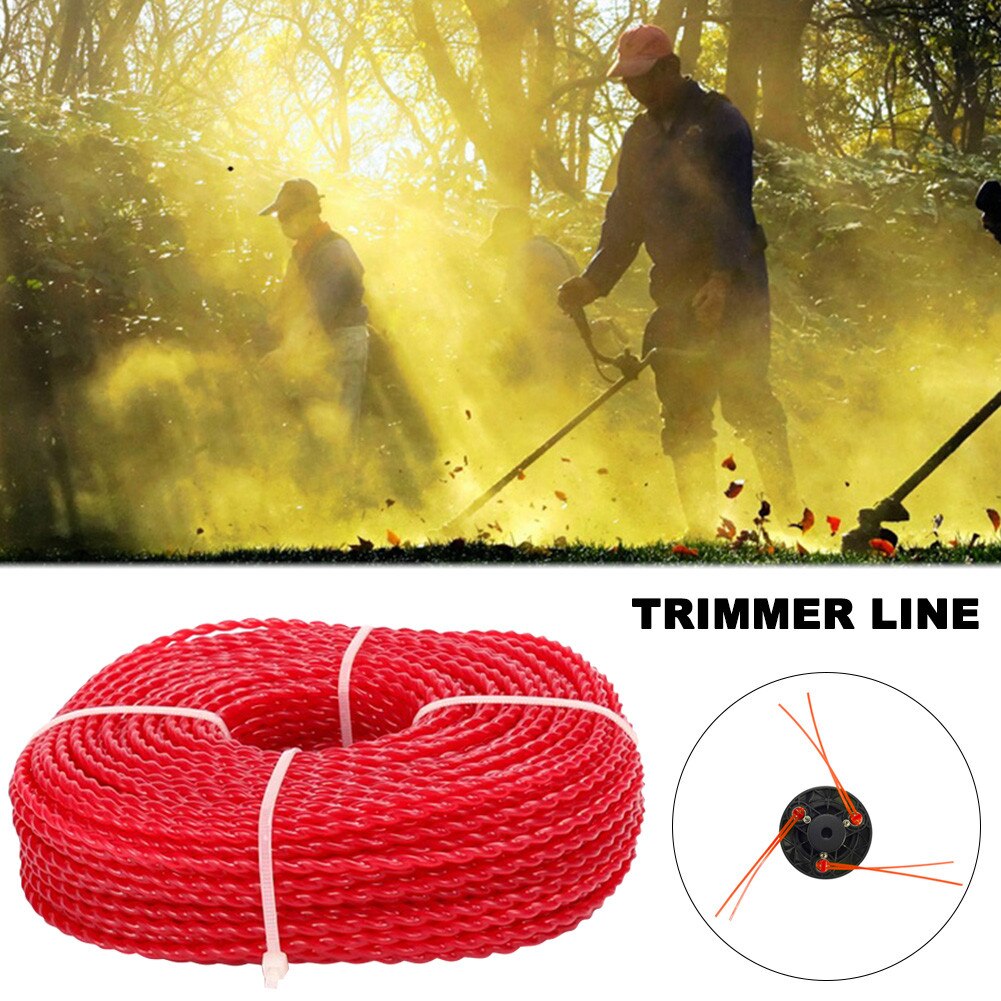 3mm 70m Lawn Mower Nylon Rope Grass Trimmer Line Grass Trimmer Line Strimmer Brushcutter Cord Round/Square Roll Grass Rope Line