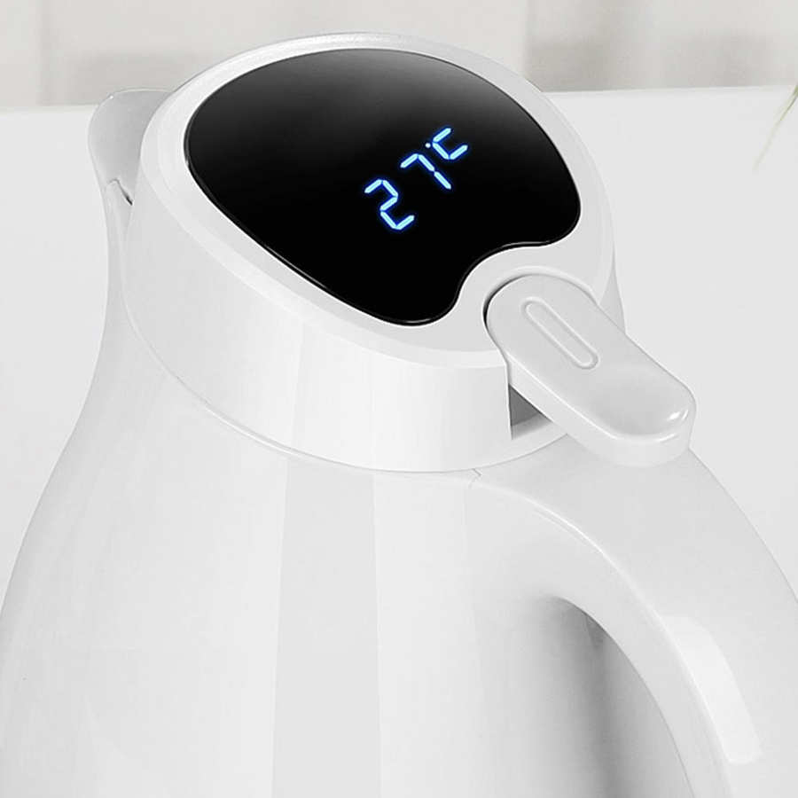 2l smarta termokokare lass liner vatten kaffe isolering flaska temperatur display dubbel vägg vakuum isolering vattenkokare