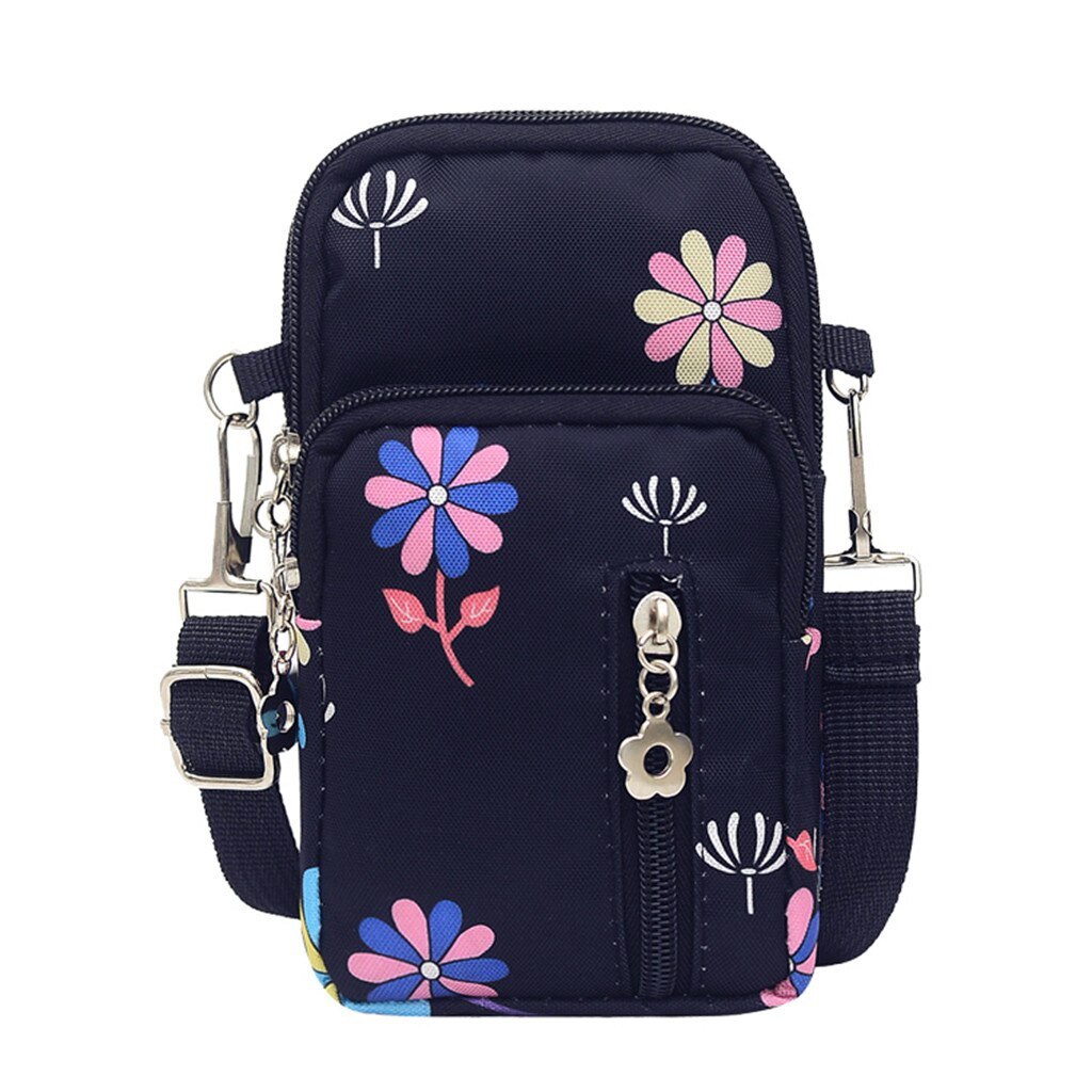 Aelicy Messenger Bag Women Cute Cartoon Print Zipper Shoulder Bag For Mobile Phone Pack Casual Small Thing Packing