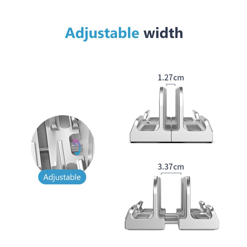 Multifunktions bærbar stativ bærbart aluminium desktop ventileret køleholder til macbook air pro laptop opbevaringsbeslag