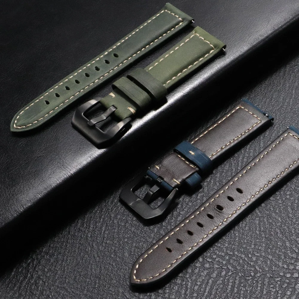 22mm 26mm læderurrem til garmin 7x/6x pro /6x/5x/5x plus 3hr correas armbånd til garmin venu 2 forerunner 945 rem