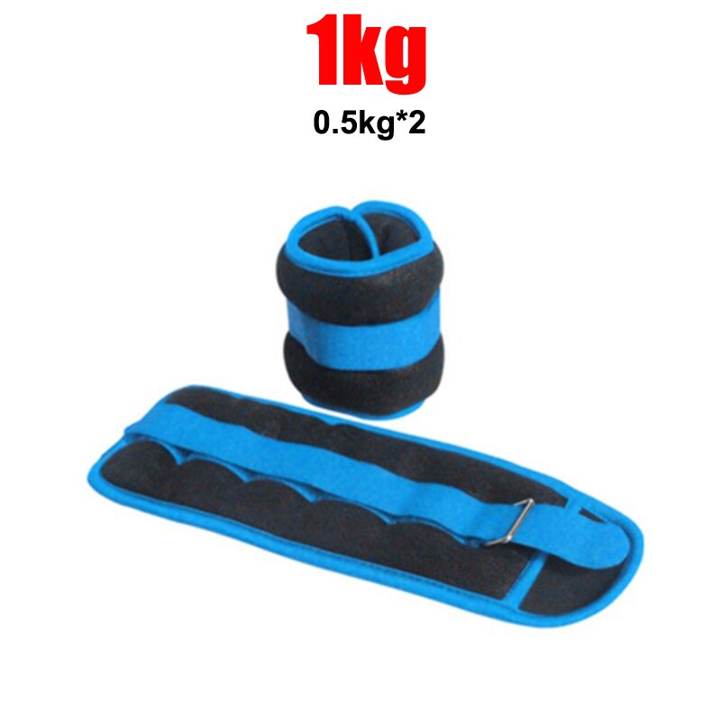 2 PCS Adjustable Leg Ankle Wrist Sand Bag Weights Training Sandbag Wraps Strength Fitness Equipment: Gray