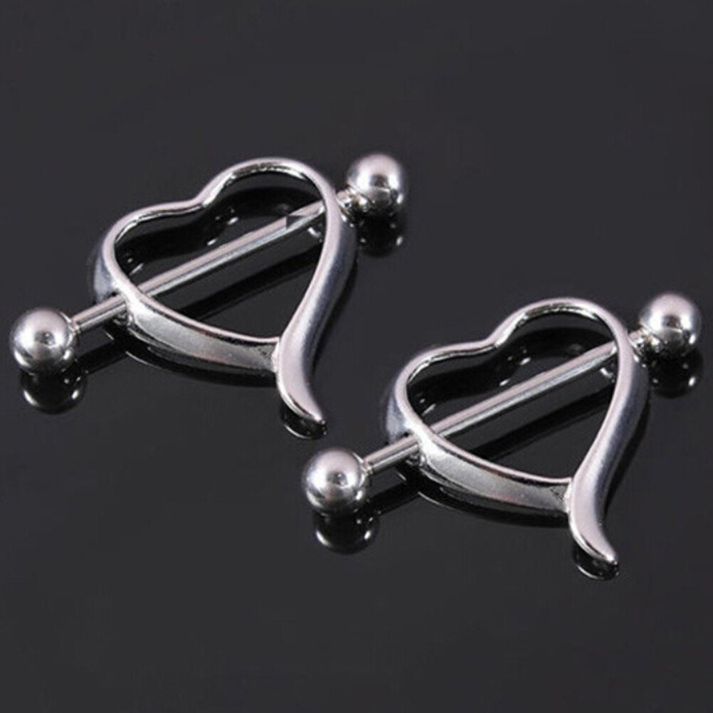 1PCS Steel Love Heart Shape Nipple Ring Adult Game... – Grandado