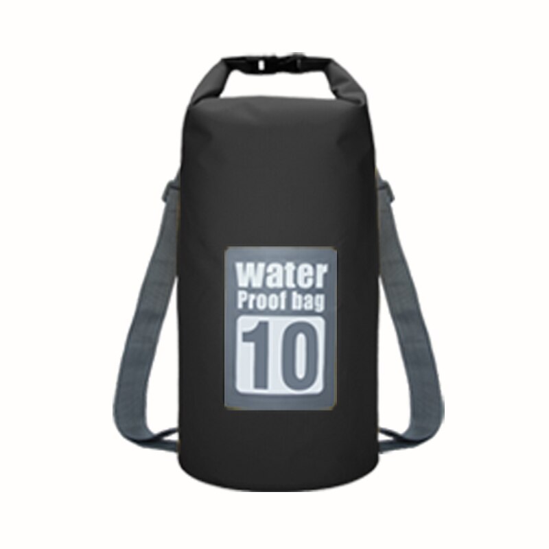 5L/10L/15L/Wasserdichte Taschen Trockenen Tasche PVC Wasserdichte Rucksack Sport Tasche Rafting Schwimmen Rucksäcke Undurchlässig Trockenen tasche # ED: 10L Black
