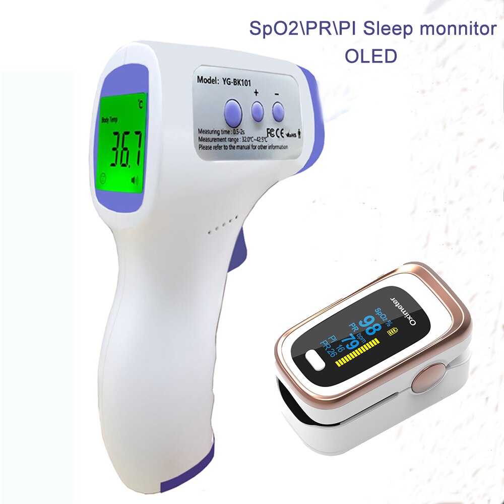 Bluetooth pulsoksymeter oled ganske datautgang fingeroksymetre spo 2 pi pr rr blodoksygenmåler android ios med termometer: Type 4 wh gd