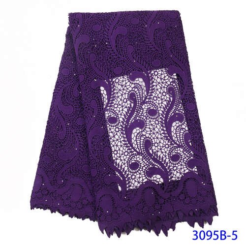 Nigerian African Lace Fabrics 5Yards Guipure Lace Fabric African Cord Lace Fabric For Wedding Dress French Lace: Picture 5