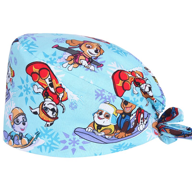 Unisex Surgicals Caps Tanden Print Cap Verstelbare Frosted Cap Laboratorium Pet Shop Frosted Caps Schoonheidssalon Care Winkel Caps: Ivoor