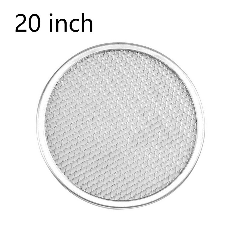 Non stick Pizza Screen Pan Baking Tray Metal Net Seamless Aluminum Metal Net Bakeware Kitchen Tools Pizza 6-22inch