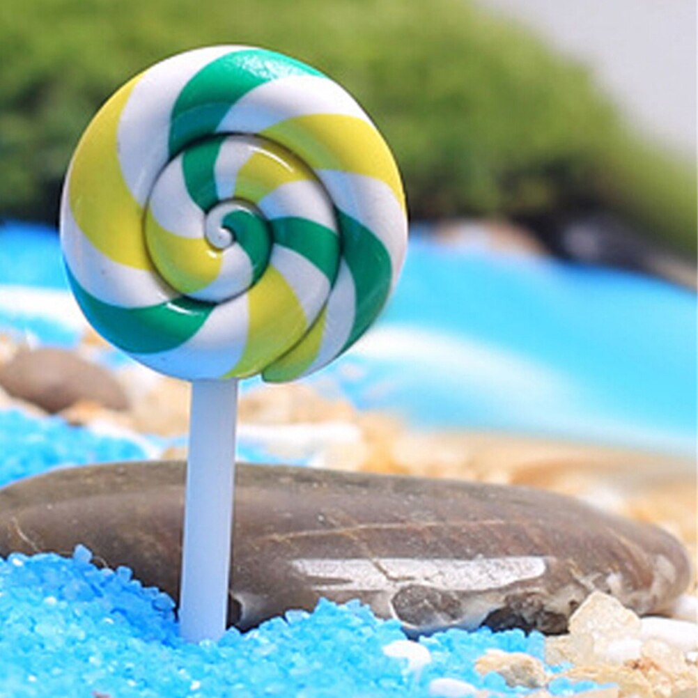 5 Stks/set Diy Craft Mooie Hars Lolly Mini Ambachten Bonsai Micro Landschap Fairy Garden Miniaturen Tuin Decoratie Ornamenten ~