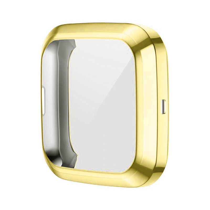Protective Case For Fitbit Versa Lite / Versa 2 / Versa TPU Cover Bumper With Screen Protector Smart Watch Shell Accessories: Gold / Fitbit Versa