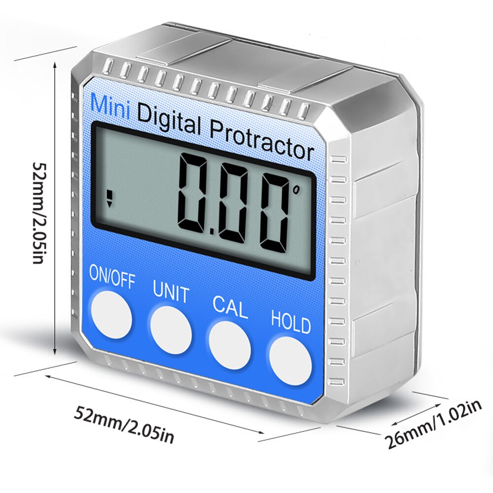 360° Digital Protractor Angle Gauge High Precision Electronic Goniometer Inclinometer Level Angle Finder Measurement Box