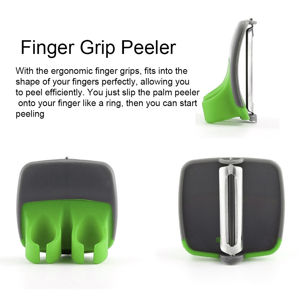1PC Kitchen Peeler with Finger Grips for Peeling Fruits Potato Carrot Cucumber Slicer Vegetable Shredder Blade Zesters