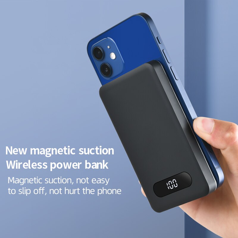 5000mAh Magnetic Wireless Chargers Power Bank For iPhone 12 Max 12Pro 12Mini Magnet Powerbank External Auxiliary Battery Pack