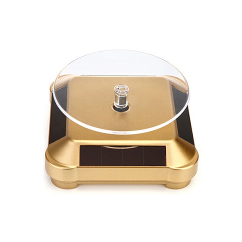 Solar Showcase 360 Automatic Rotating Turntable Jewelry Organizer Necklace Bracelet Watch Phone Display Stand SEC88