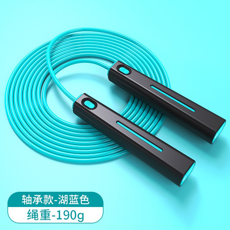 · springen Seil Weibliche Fitness Verlieren Gewicht Sport Fettverbrennung freundlicher Junge Schüler'S der Akademischen Prüfung für sterben Junior hoch schoo: See Wasser Blau Farbe Lager springen Seil