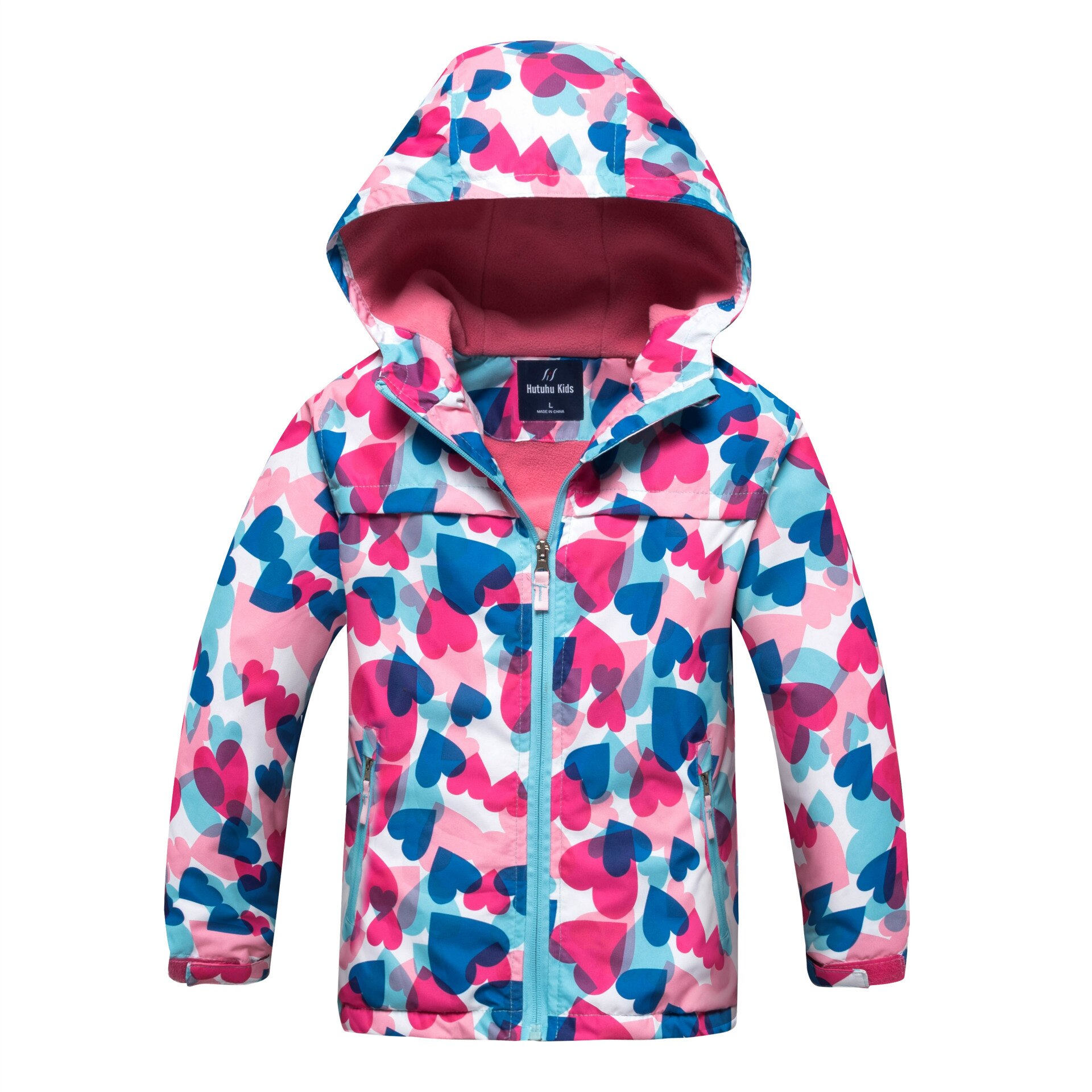 freundlicher Mädchen 2022 Winter Jacke Plus Samt Winddicht Wasserdichte Windjacke Mit Mit Kapuze Jacke Karikatur-aufbringen Mantel Schnee Jacken: 5T