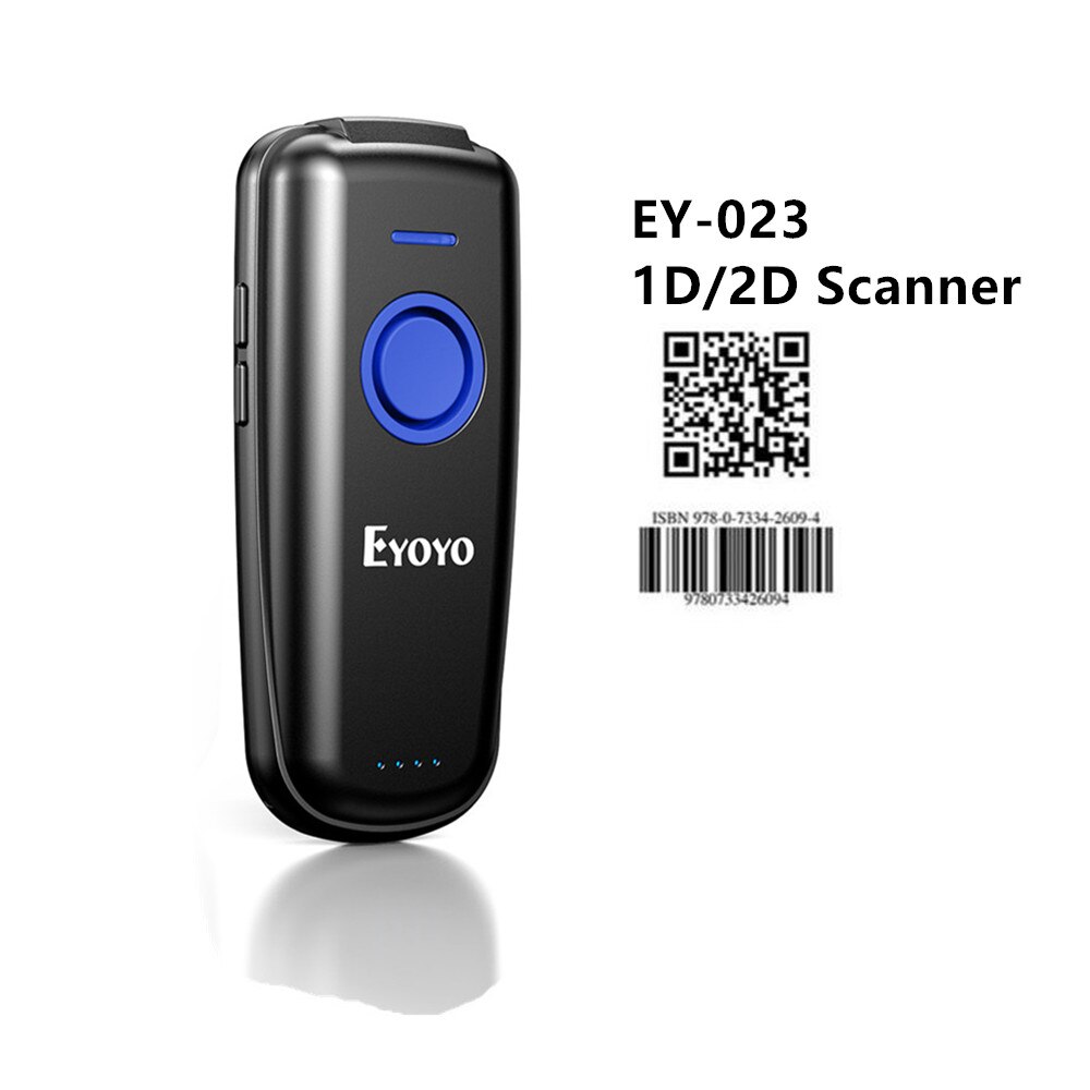 Eyoyo EY-023 QR Code Scanner Bluetooth Tragbare 2D Bar Code Scanner Kompatibel USB 2,4 GHz Drahtlose Bluetooth Barcode Reader: 2D Scanner