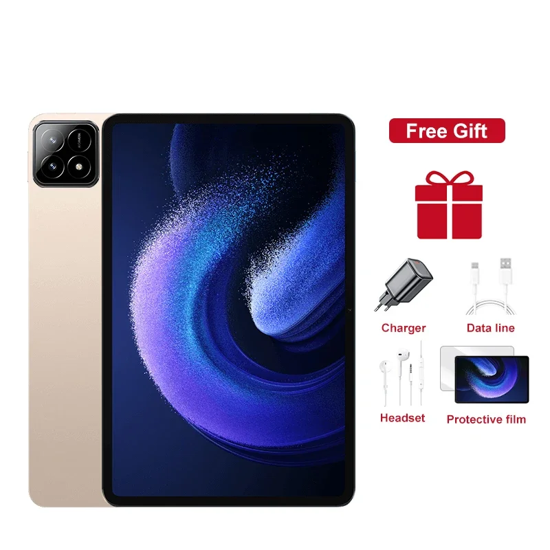 2025 Global Mi tablet Android 14 Pad 6S Pro 16GB 1TB Snapdragon 8 Gen2 4K HD 5G WIFI SIM Bluetooth WPS 10000mAh xioami tabletten: 12.4 / Goud