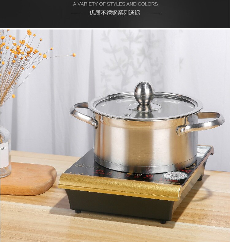 1600ml små gryder 1 person 1 komfur husholdnings mini-suppe gryde induktion gryde hotpot køkken gryde rustfri stål gryde