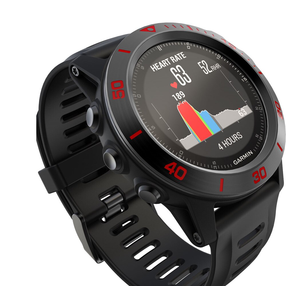 Styling sport smart klocka band skyddande tillbehör ersättning för garmin fenix 3 rostfritt stål ring ring i metall