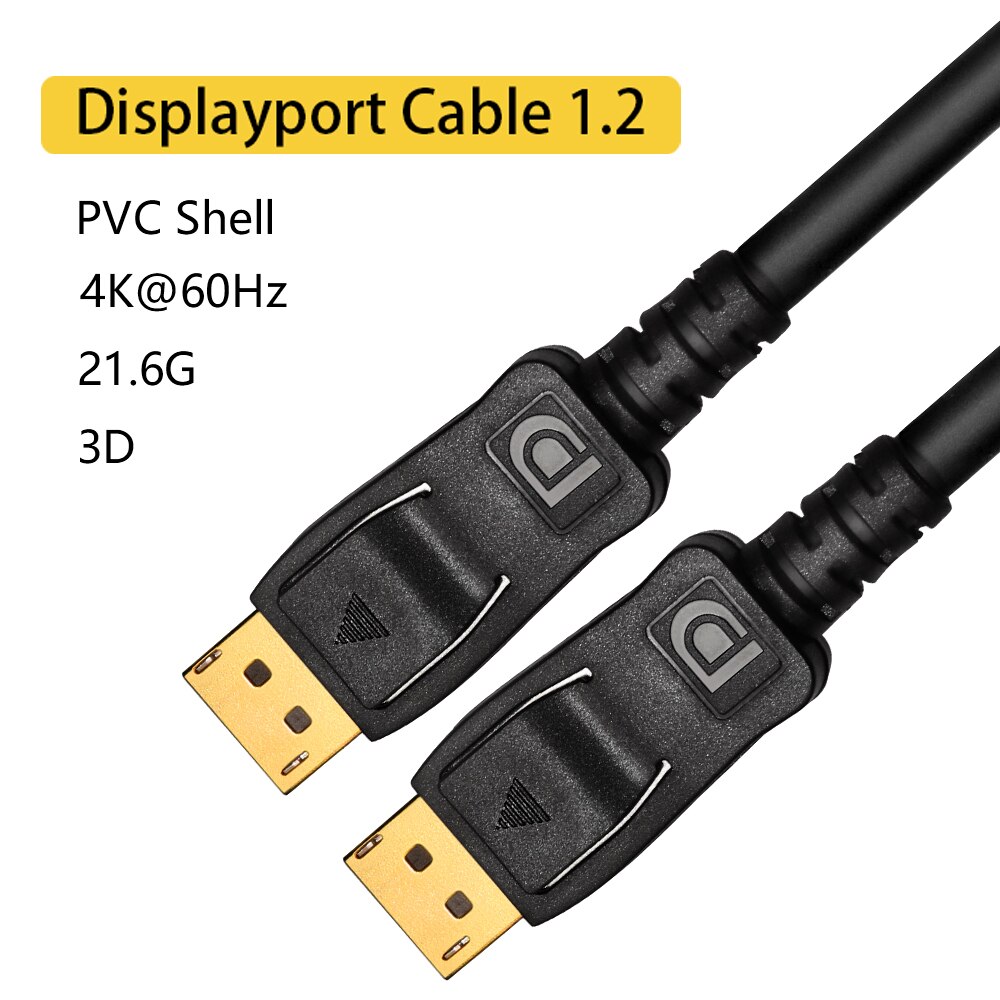 DisplayPort 1.4 kabel 8k 60Hz 4K HDR Port wyświetlacza szybki Adapter do komputera wideo Laptop TV DP 1.4 Port wyświetlacza 1.2 kabel: DP1.2PVC / 1.5m