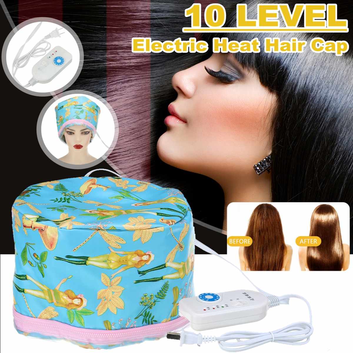 5 Type chauffage bouchon de cheveux vapeur nourrissant traitement thermique cuisson bouchon d'huile masque capillaire Spa Salon de maison soins capillaires outil de coiffure