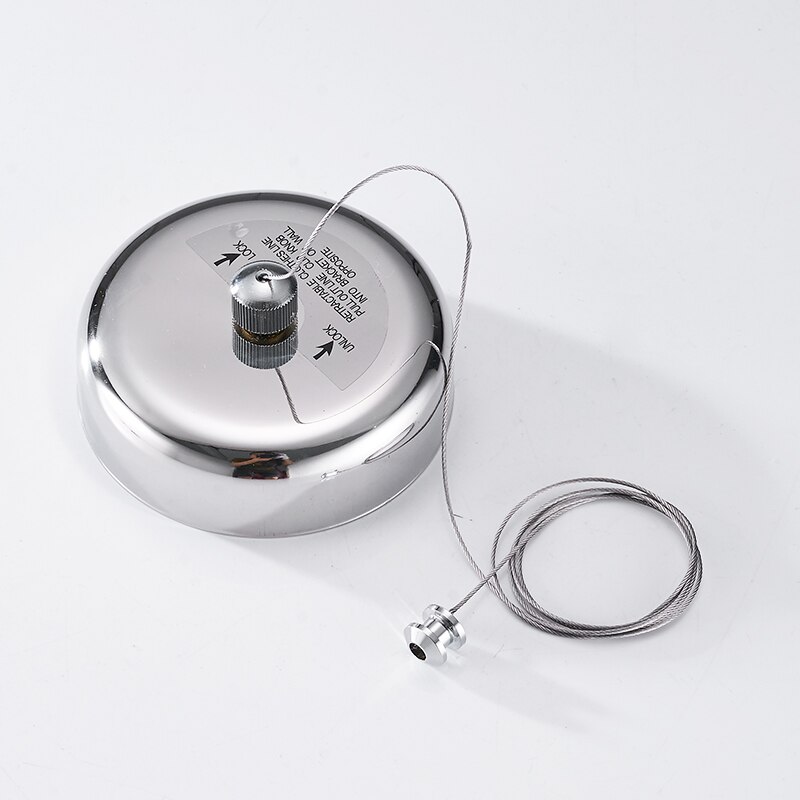 Bathroom Shelves Stainless Steel Nicke Clothesline Nice Single Line Hotel style Clothes Drying Line For Bathroom HJ-1256