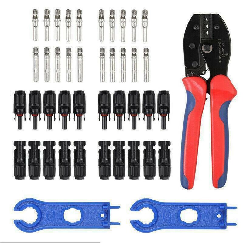 Photovoltaik-anschlussset, solarstecker (männlich und weiblich), wasserdicht und flammhemmend, mit  ly2546b zangen: Default Title