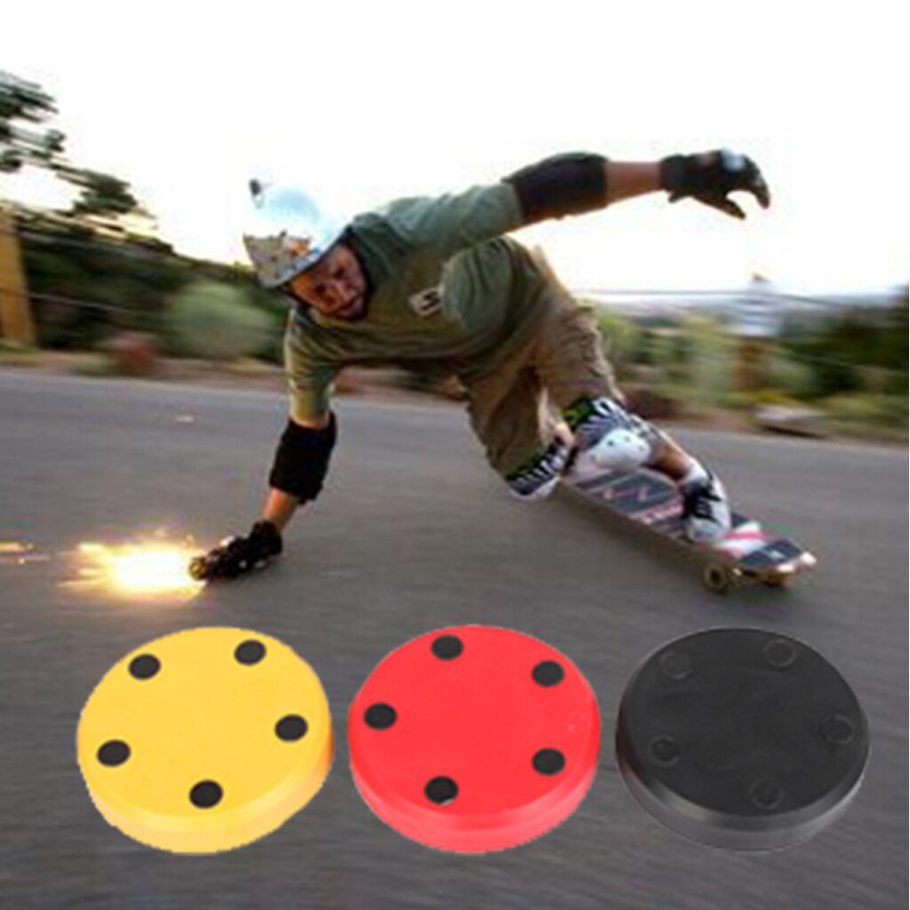 2 stk 80mm skyder blok aftagelig udskiftelig rund palm puck beskyttelse pom til skateboard glidehandsker 01