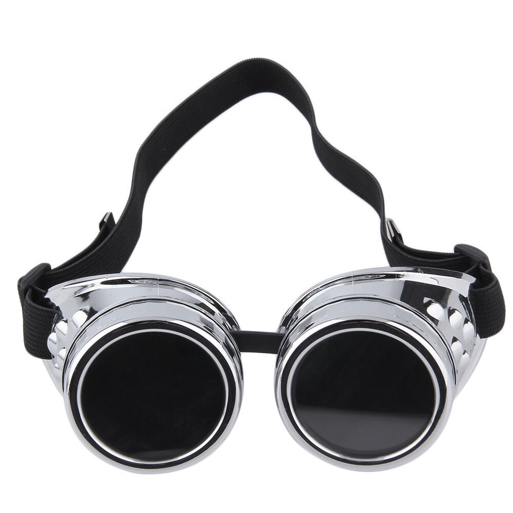 Cyber Goggles Vintage Glasses Welding Victorian Outdoor Sports Bicycle Sunglasses: silver