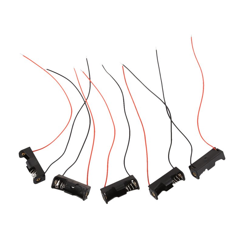 5 stück 1 23a a23 12v batterie-aufbewahrungsclip-halterungsbox mit kabel: Default Title