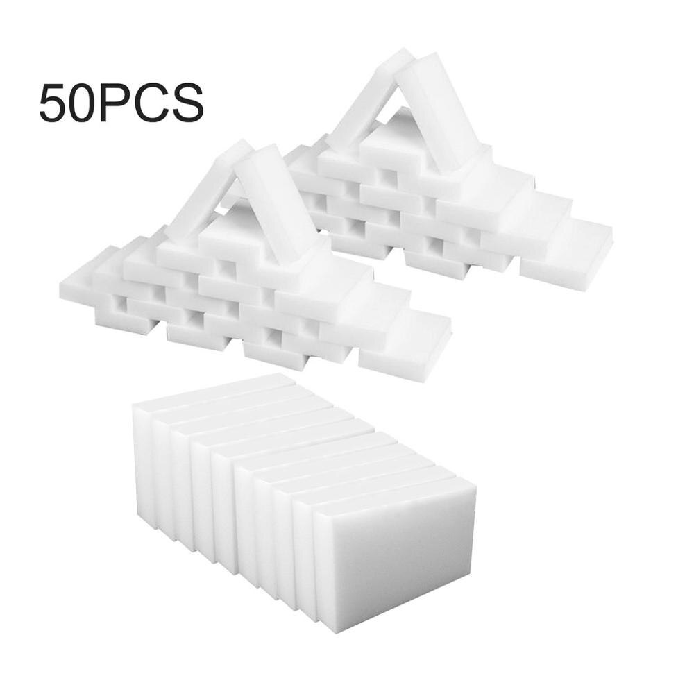 100pcs/lot White Magic Sponge Cleaner Eraser Multi-functional Cleaner Melamine Sponge for Kitchen Bathroom Cleaning