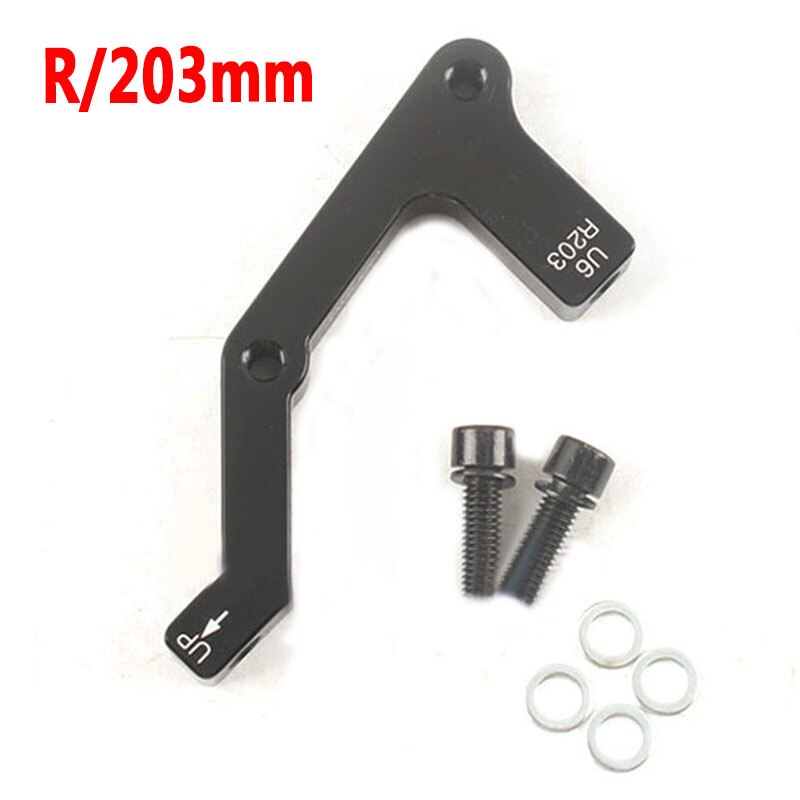 Support de freins à disque de vélo vtt, 180/203mm IS-PM, levier, Rotor avant montage pour siège arrière en aluminium, 160, 180, 203mm: Black R203mm