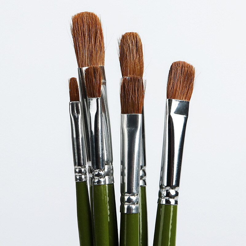 Pincel Para óleo de nailon de 6 uds. De lujo, Pincel redondo Para Pintura de acuarela, aceite, Pincel acrílico, Pincel Para Pintura, suministros de arte