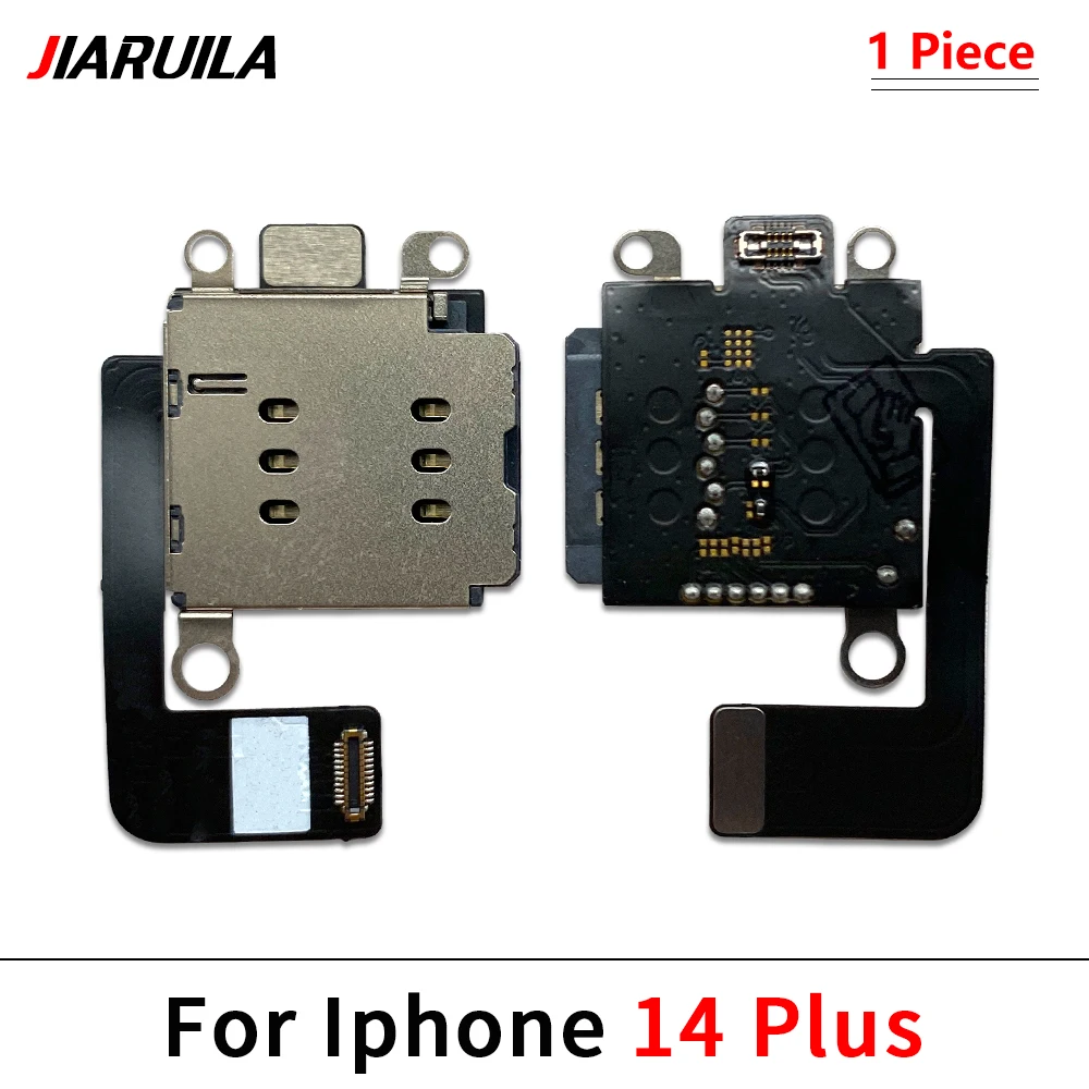 SIM Card Reader For Iphone 15 14 13 12 Pro Max Mini Plus Dual SIM Card Slot Socket Inner Adapter Flex Cable Replacement Parts: Pink