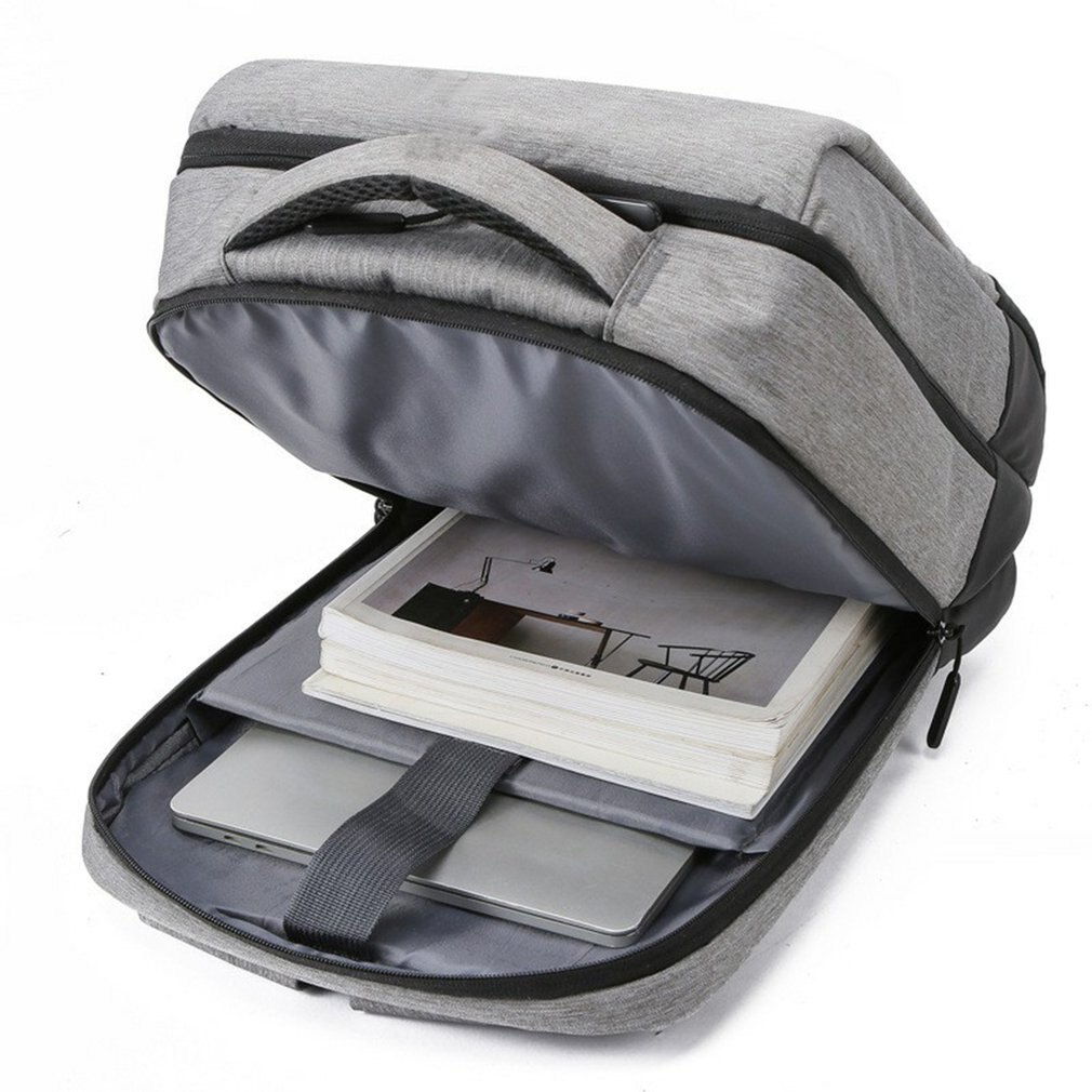 men's laptop backpack for men anti theft waterproof canvas backpack boys school travel backpack for teenager with charging