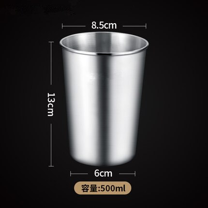 stainless steel drink Cup stainless steel beer mugs: 500ml