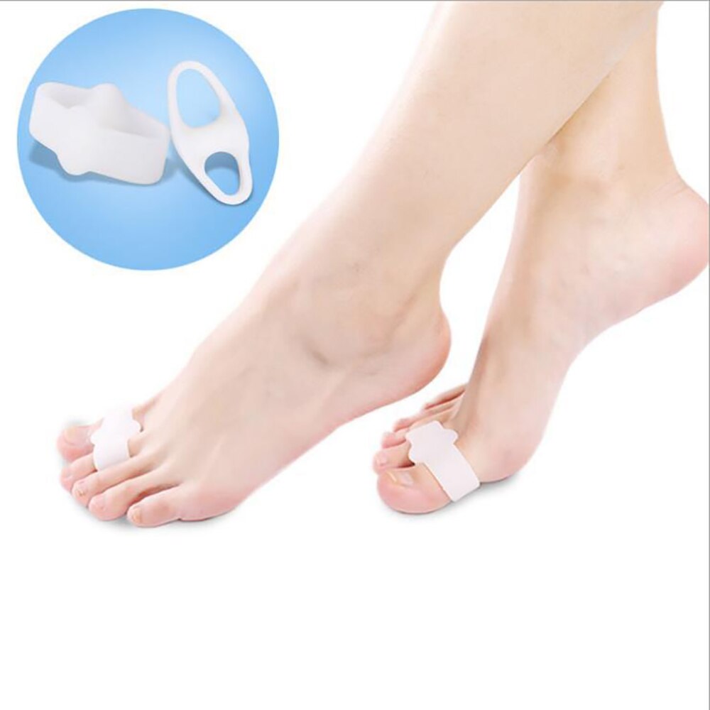 1 Paar Zachte Siliconen Teen Separator Hallux Valgus Corrector Duim Orthesen Bunion Straightener Toe Protector Massager Voetverzorging