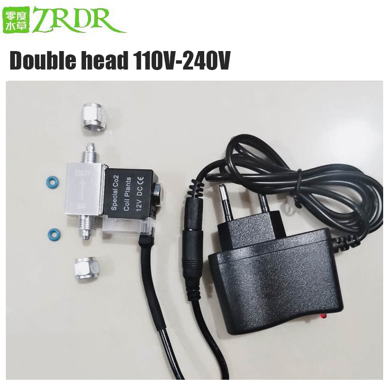 ZRDR aquarium low temperature CO2 solenoid valve single head double head style DC12V (110-240V)