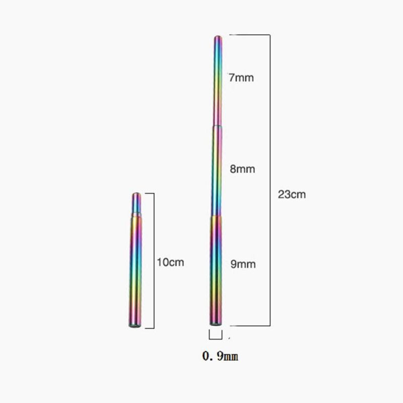 Cannucce portatili cannucce telescopiche pieghevoli cannucce riutilizzabili con elettrodomestici da cucina con manicotto in lega di alluminio