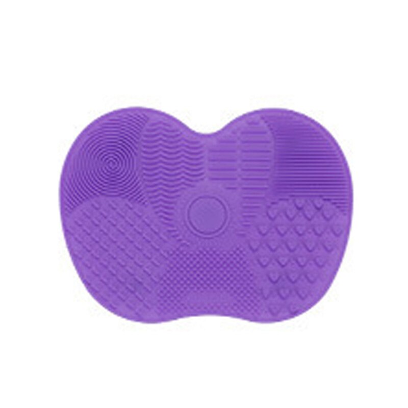 1 Pc Make-Up Borstel Pad Siliconen Brush Cleaner Mat Cosmetische Make Up Borstels Wassen Little Scrubber Board Schoon Wassen tool: light purple