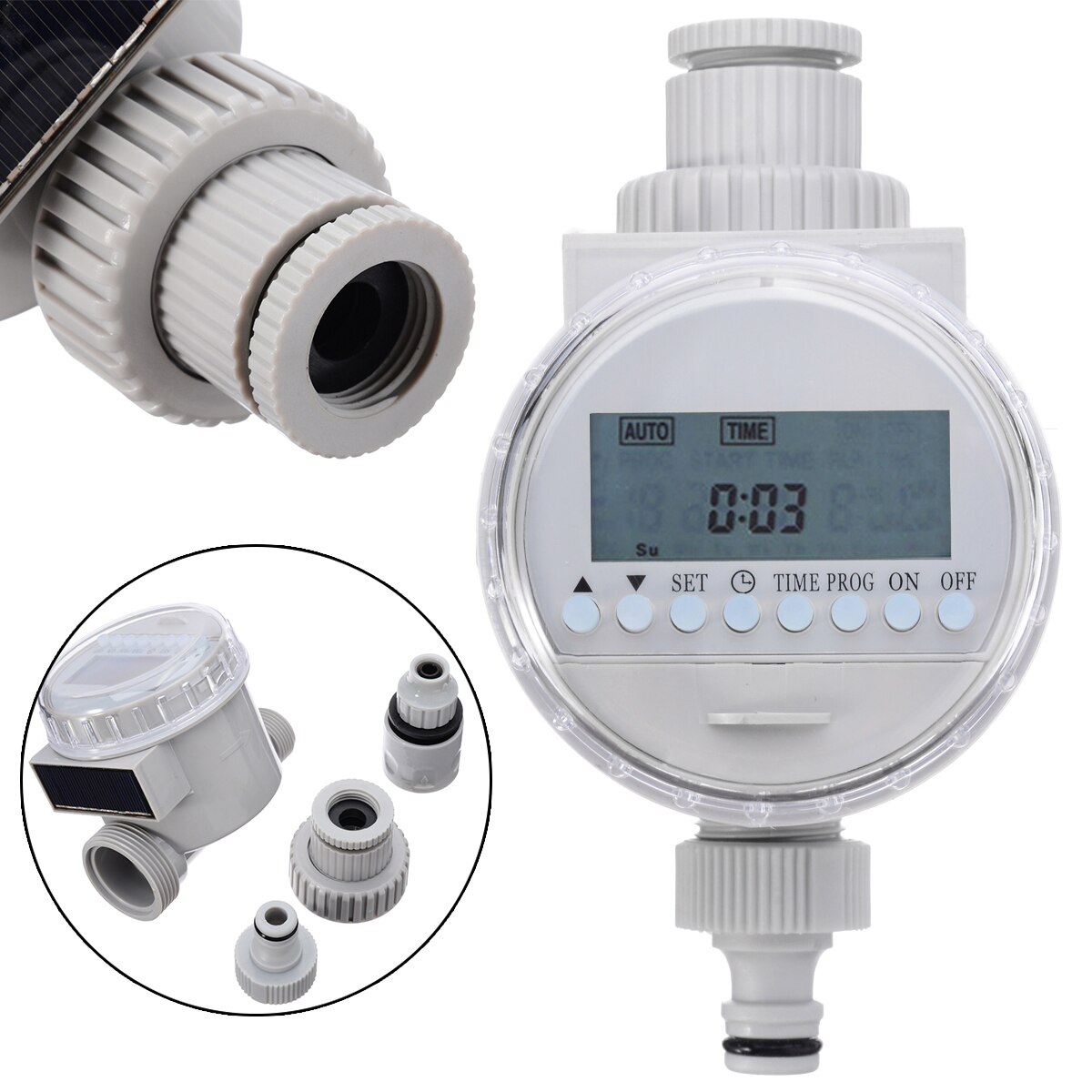 Mayitr Garten Bewässerung Timer Solar Digital LCD Auto Bewässerung Timer Wasser sparende Bewässerung Controller Bewässerung System