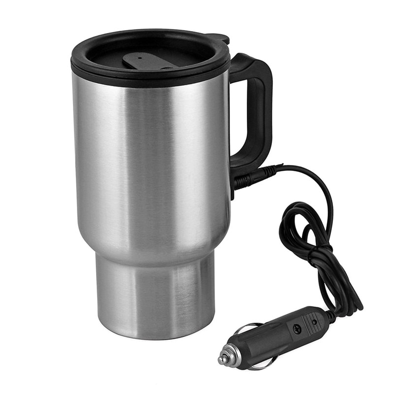 POWERTIGER 12 V 450 ML Auto Verwarming Cup In Autolader Rvs Koffie Thee Boiler Sigarettenaansteker Adapter Stijl