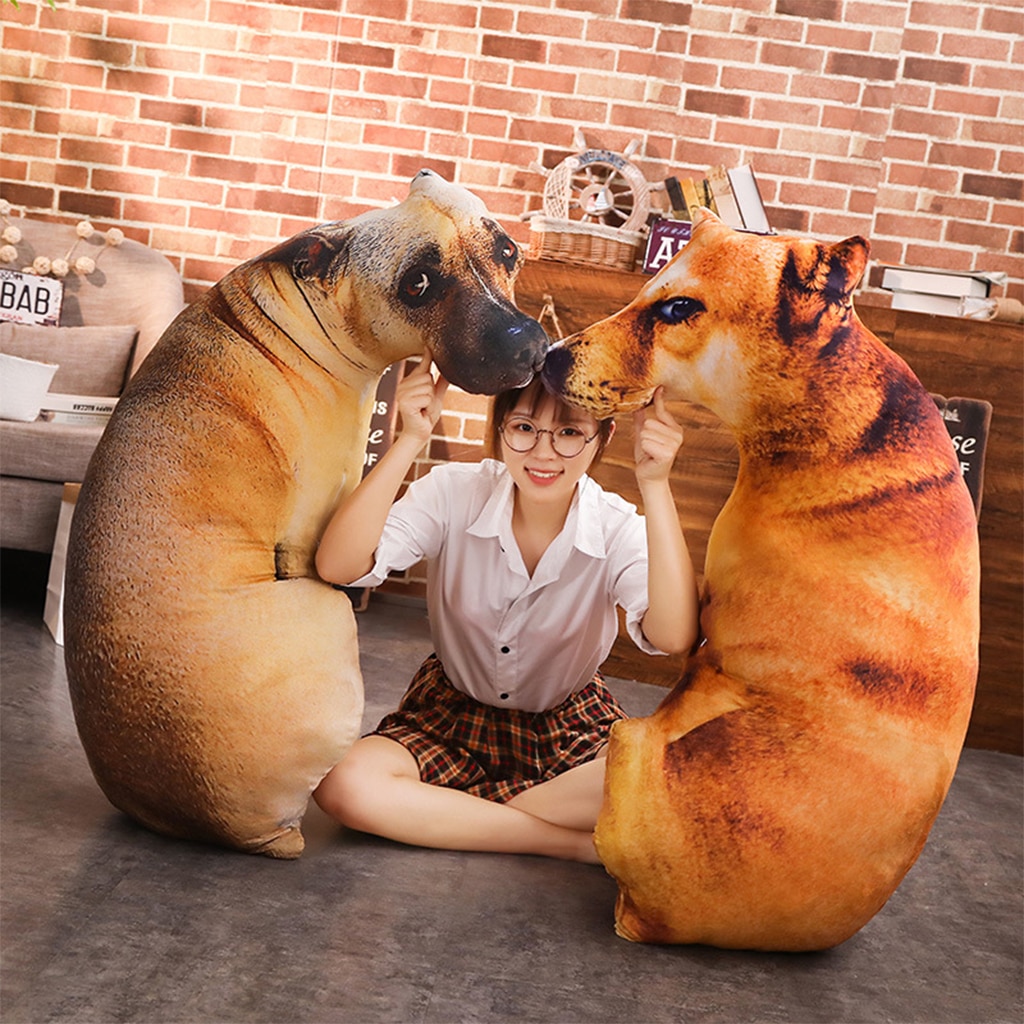 3D Hund Geformt Auto Dekorative Kissen Welpen Kissen Art Zimmer Heimat Dekorationen Karikatur Sofa Spielzeug Schlafen Kissen PP Baumwolle Kern